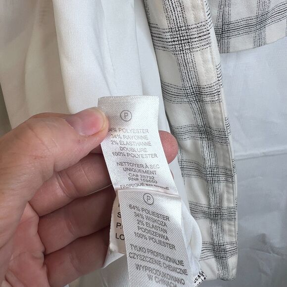 Carolina Belle Longline Open Front Boyfriend Plaid Blazer Lined Size XL Office - Picture 9 of 12